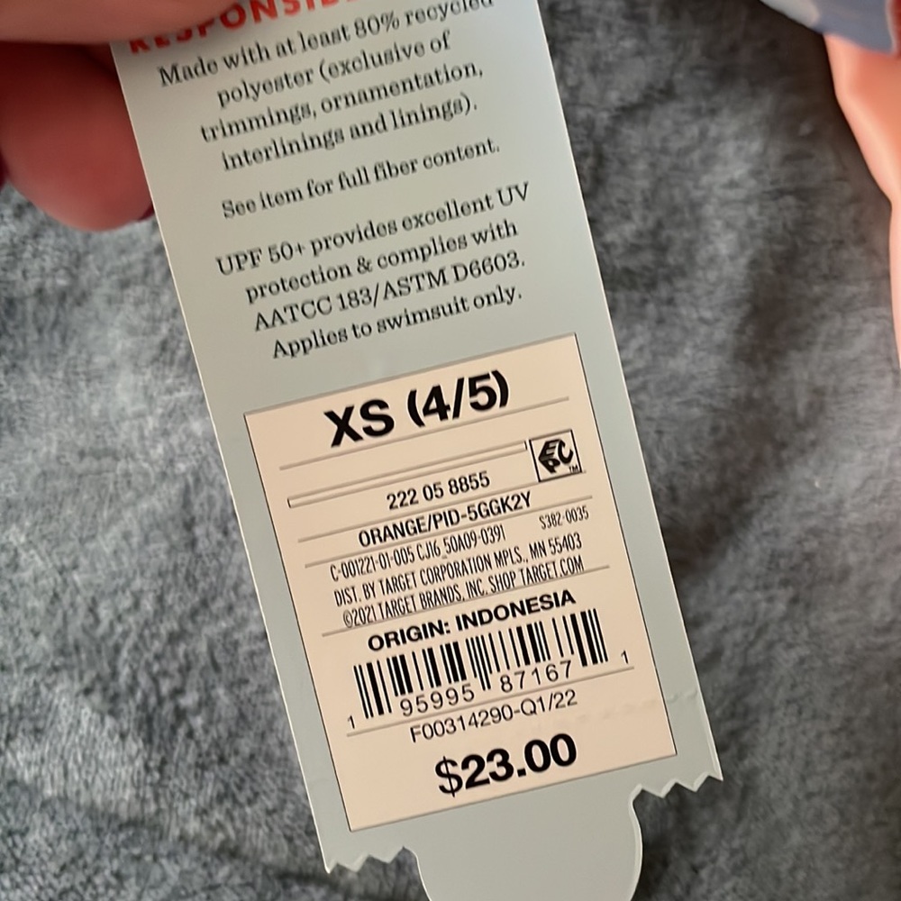 Cat & Jack 3 Piece Girls Swimsuit size XS 4/5 nwt - Picture 5 of 5